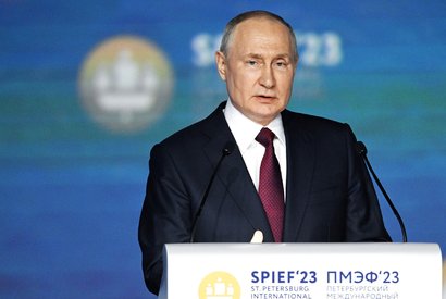 президент Владимир Путин на ПМЭФ-2023